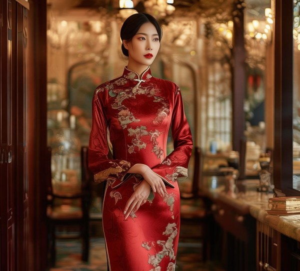 酒店服务员旗袍之形